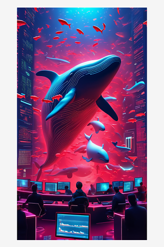 数字艺术创意鲸鱼海报