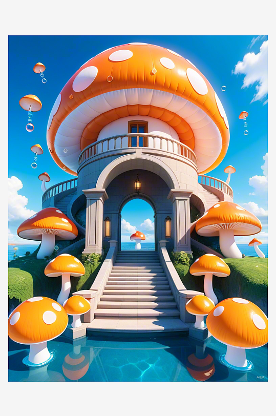 数字艺术 蘑菇屋ip