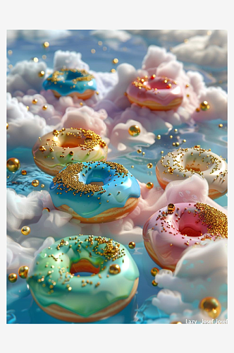 数字艺术 美食壁纸 甜甜圈摄影