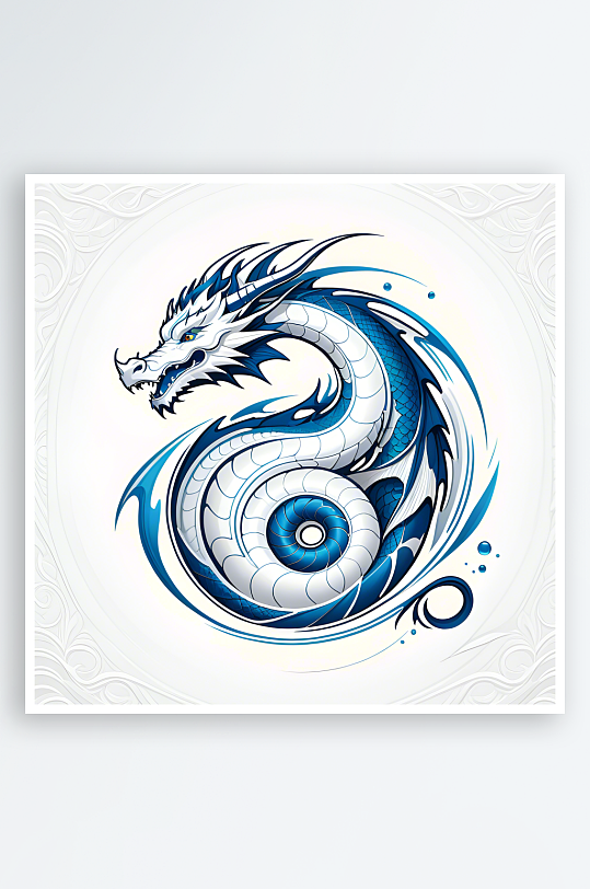 数字艺术 龙型花纹  中国龙图案