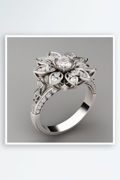 数字艺术钻石戒指设计