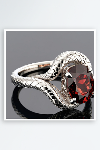 数字艺术红宝石首饰情人戒指设计