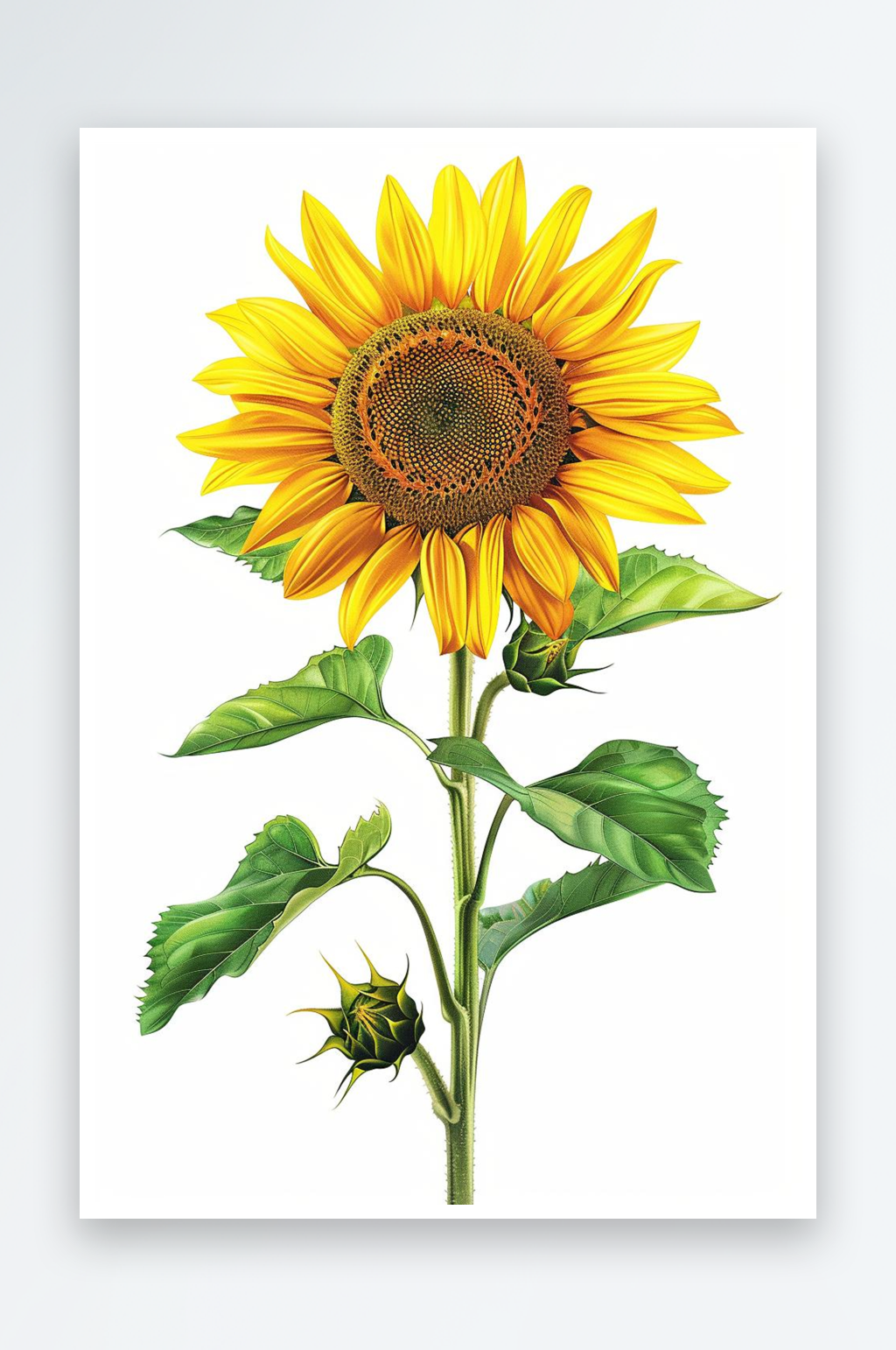 数字艺术花卉向日葵手绘向日葵插画素材