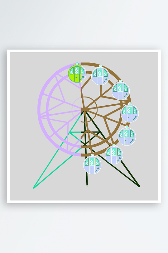 摩天轮元素摩天轮PNG摩天轮设计素材-众图网