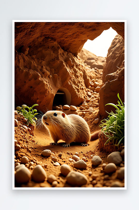 地洞里的老鼠图片素材