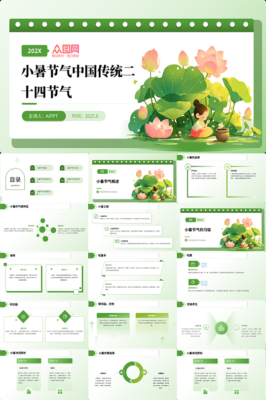 小暑節(jié)氣中國傳統(tǒng)二十四節(jié)氣PPT