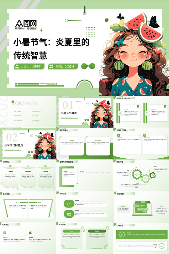 小暑節(jié)氣中國傳統(tǒng)二十四節(jié)氣PPT