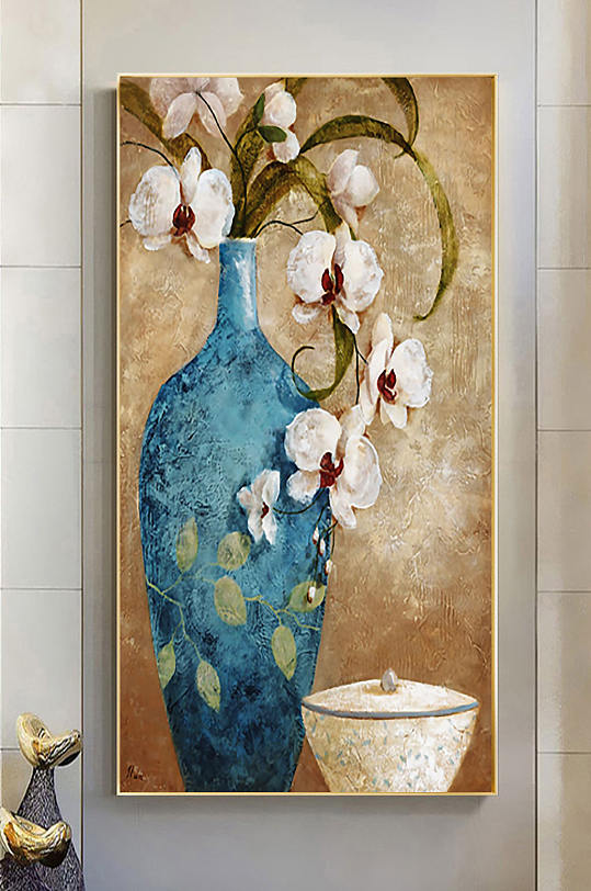 古典花瓶玄关装饰画