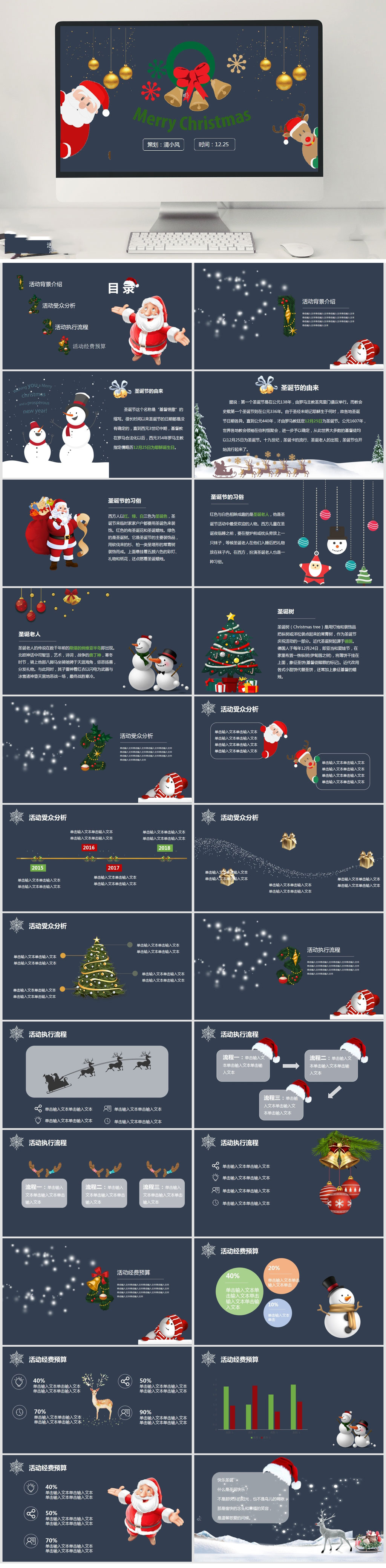 快乐圣诞节活动策划PPT素材