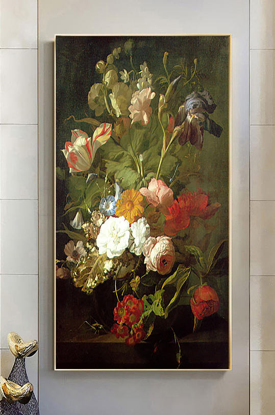 欧式水墨花卉装饰画