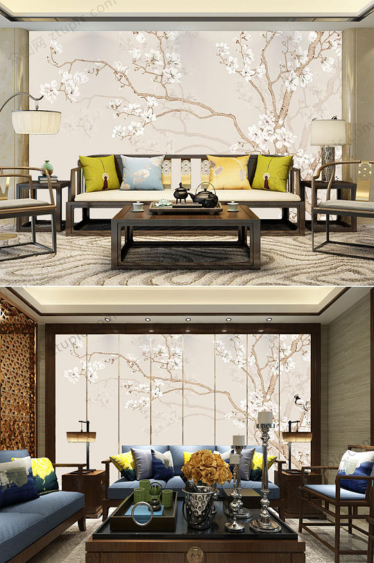 工笔花鸟国画花鸟-众图网