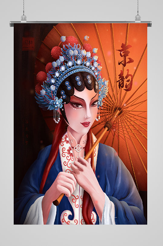 國(guó)潮插畫(huà)手機(jī)殼油紙傘