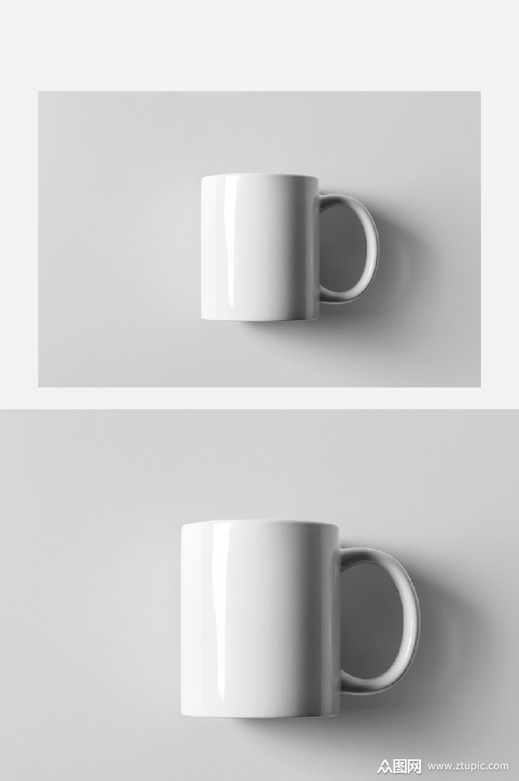 马克杯包装样机杯子正视图模板下载-编号367125-众图网