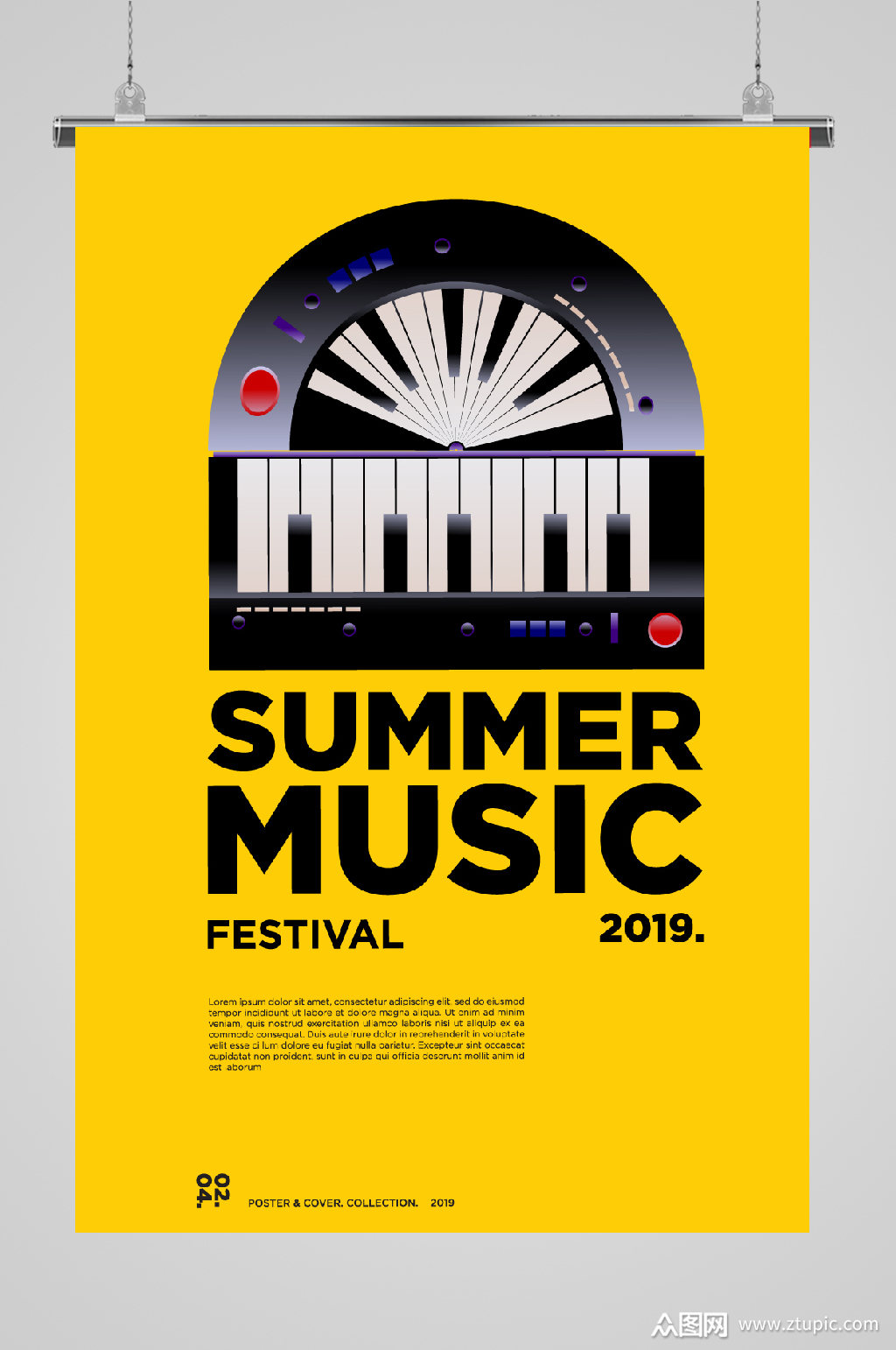 潮流音乐主题矢量海报