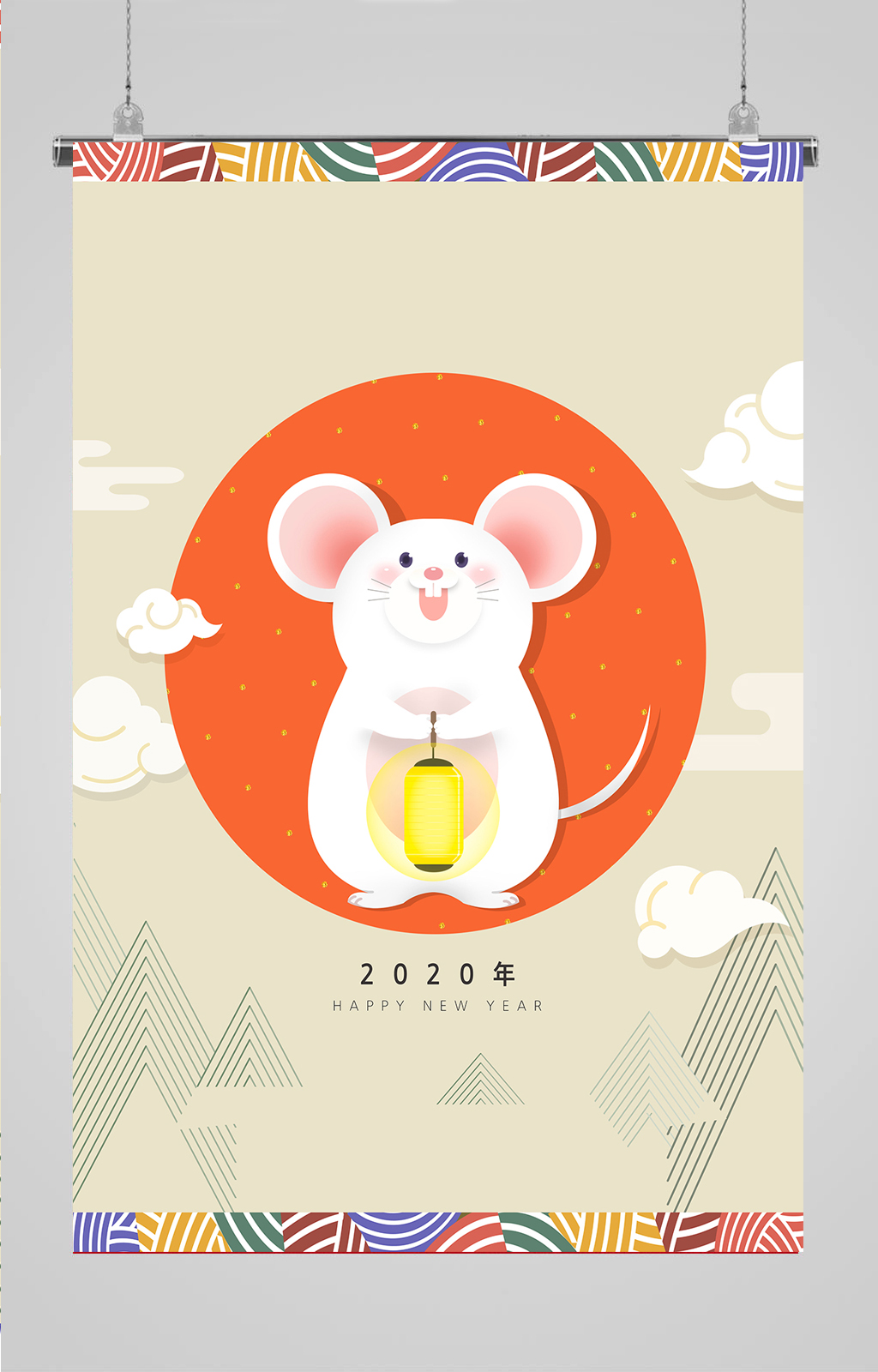新年春节古风鼠年卡通素材