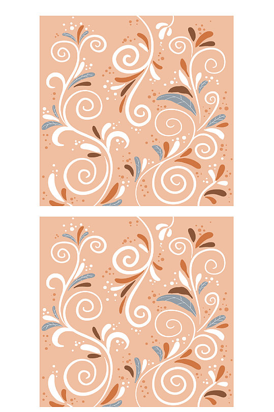 矢量装饰框循环花纹装饰图案