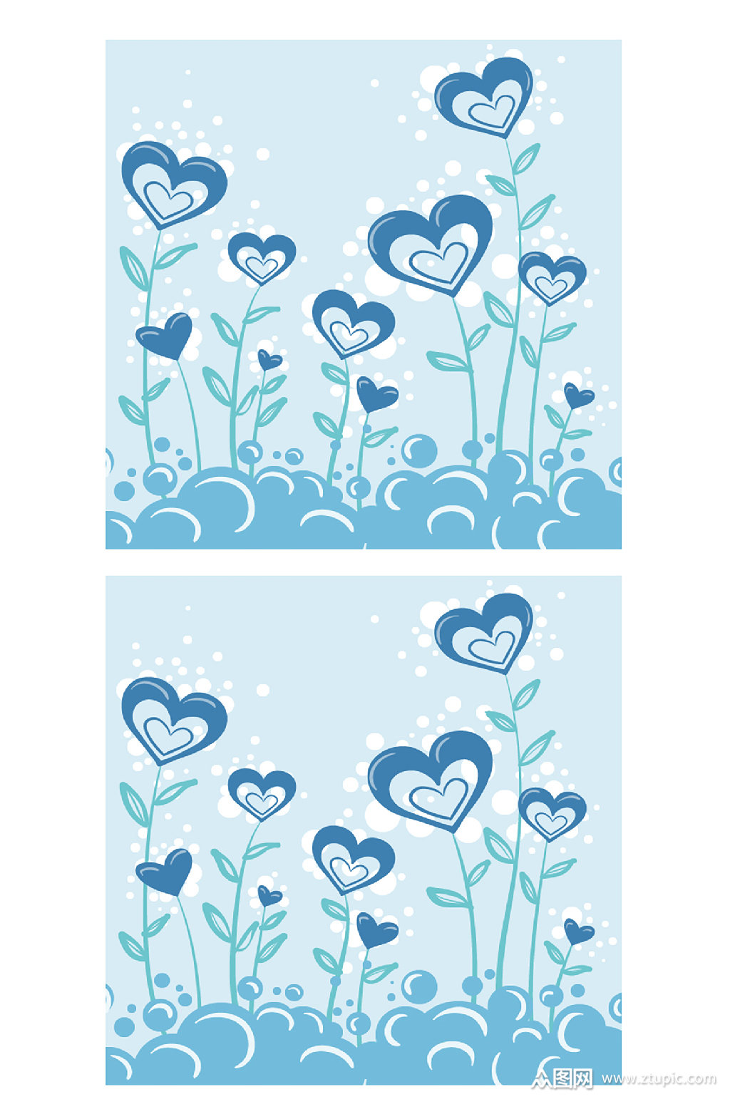 矢量装饰框爱心装饰图案素材