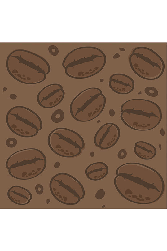 矢量装饰咖啡豆纹理图案
