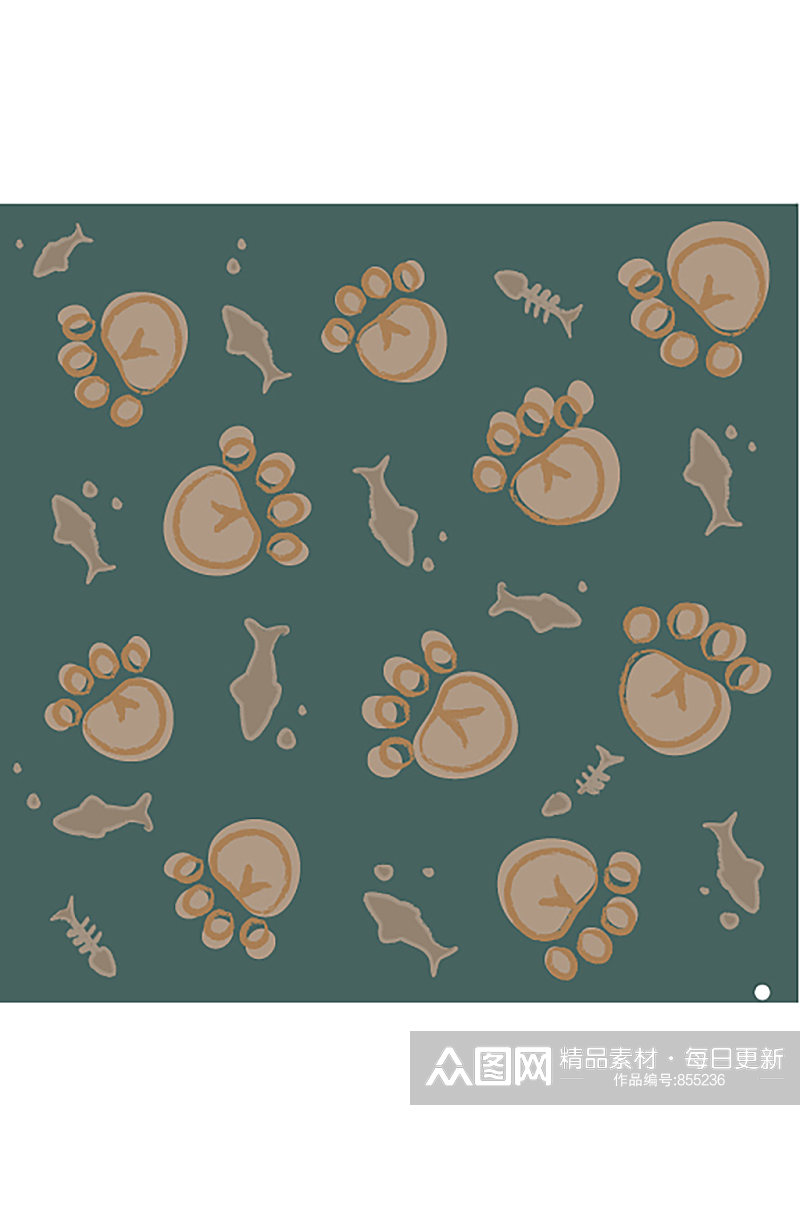 矢量装饰脚印纹理图案素材