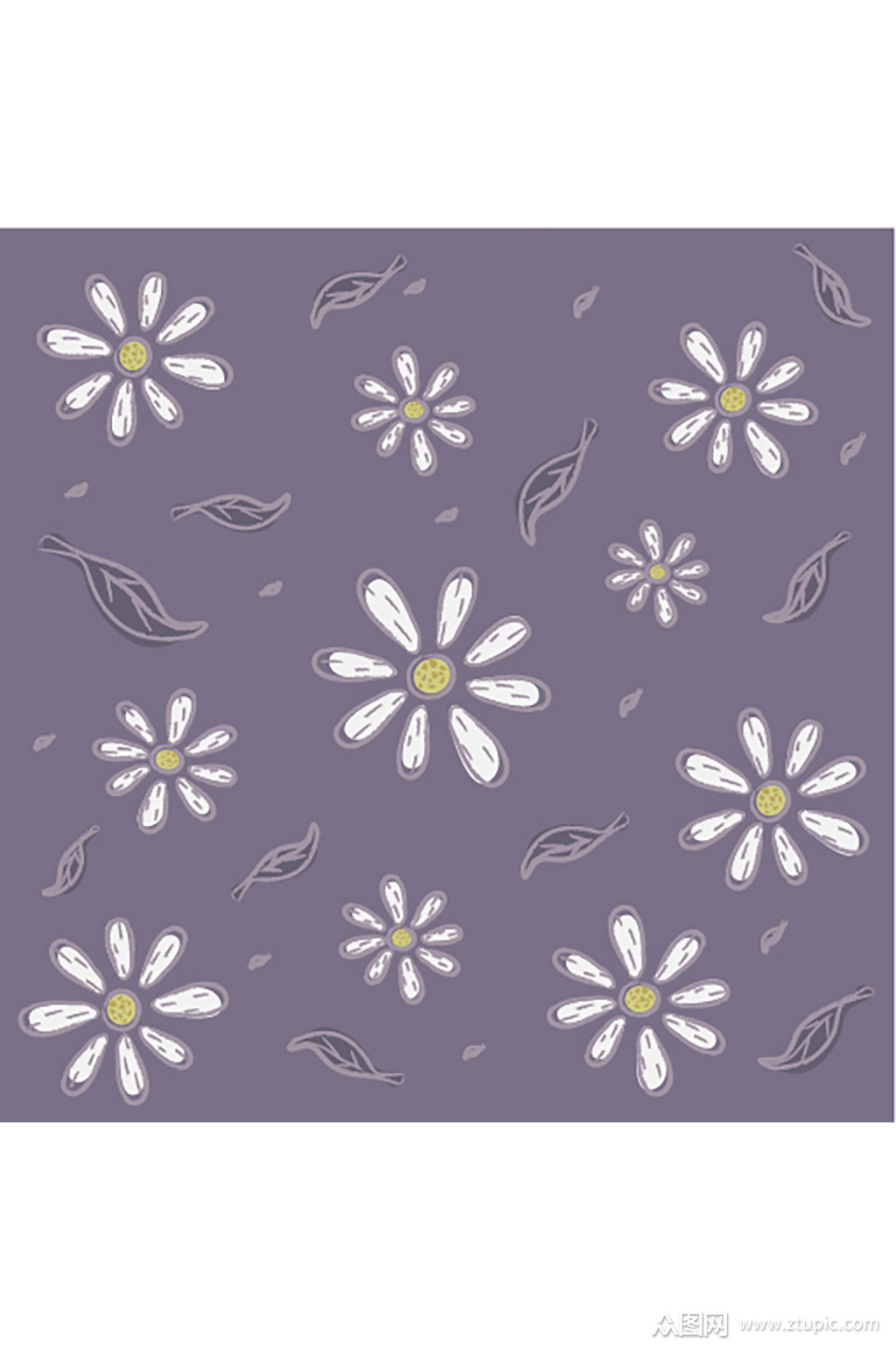 矢量装饰小菊花纹理图案
