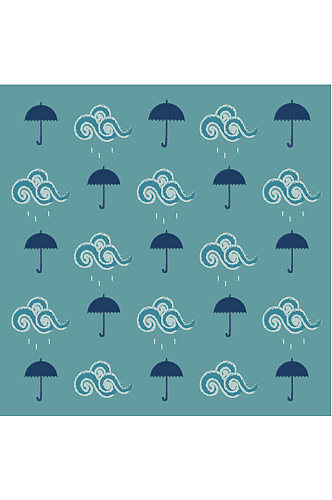 矢量装饰雨伞纹理图案