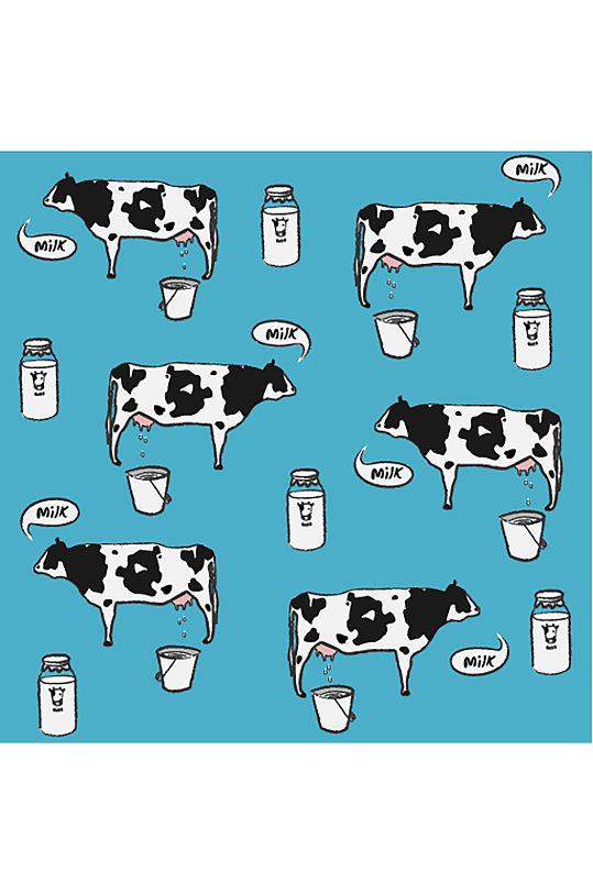 矢量装饰奶牛纹理图案