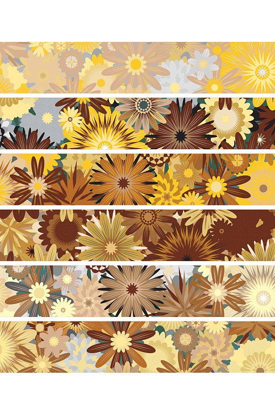 矢量装饰向日葵纹理图案