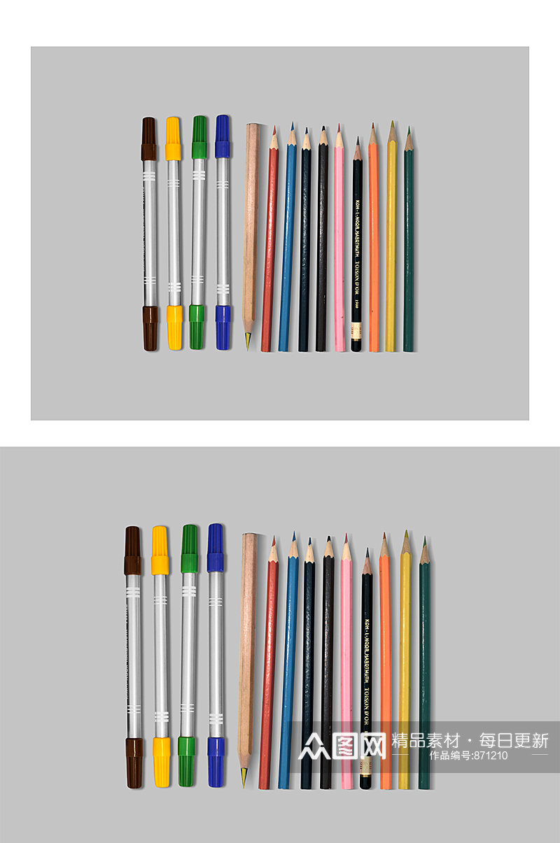 铅笔水性笔宣传展示样机素材