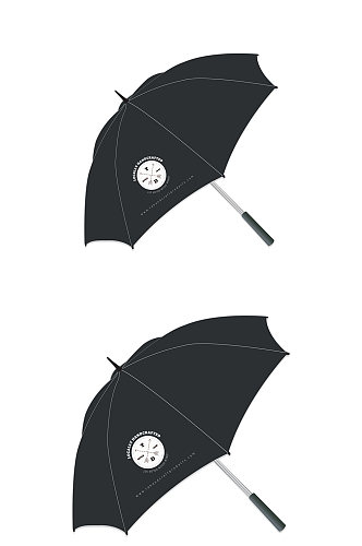 企业雨伞黑色样机宣传