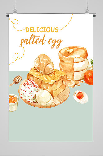 面包糕点美食宣传海报