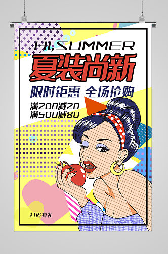 夏装上新宣传海报
