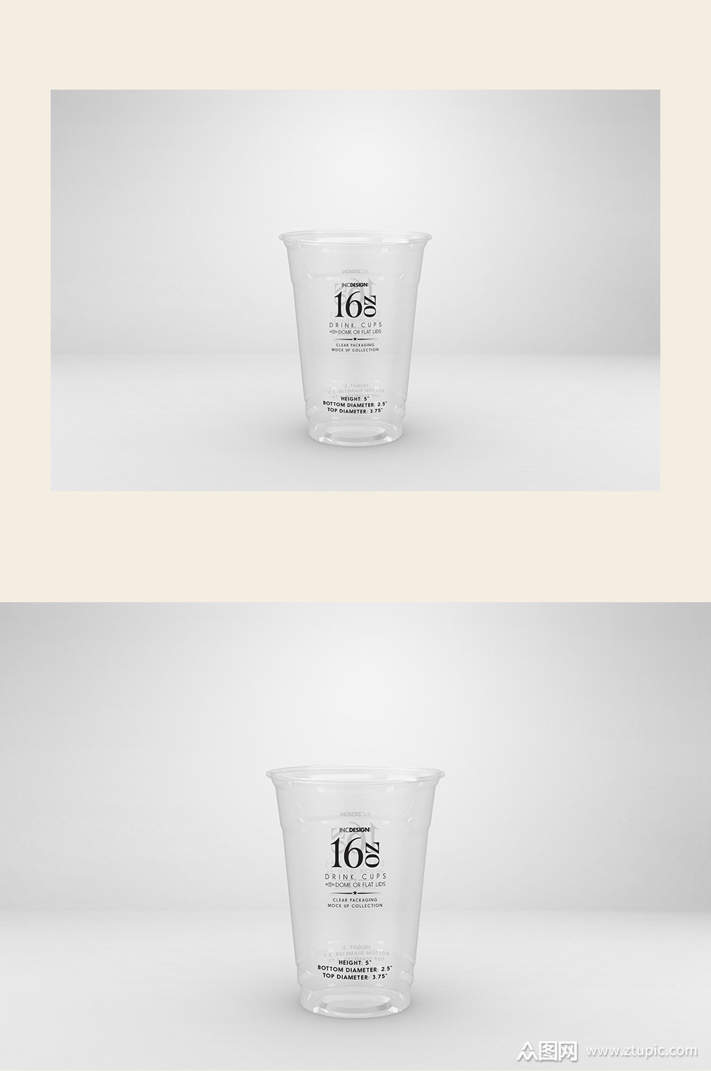 透明高脚水杯样机模板下载-编号1834769-众图网
