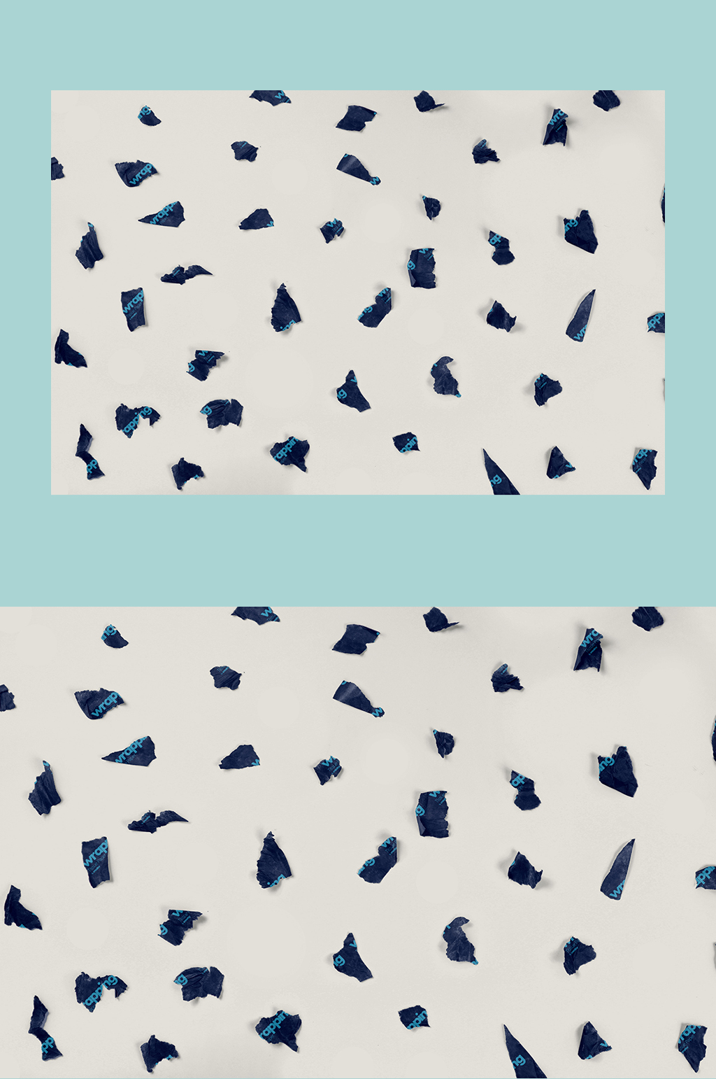 碎纸片彩色纸样宣传样机