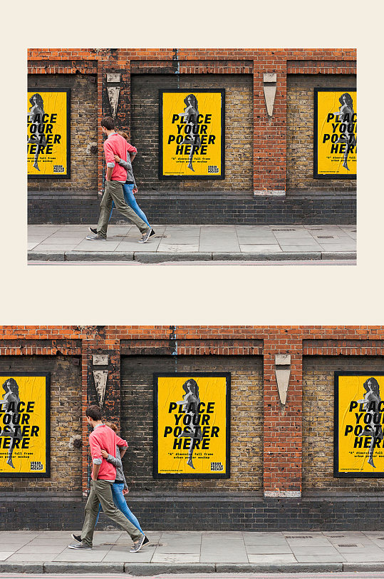 外墙海报样机图片-外墙海报样机设计素材-外墙海报样机模板下载