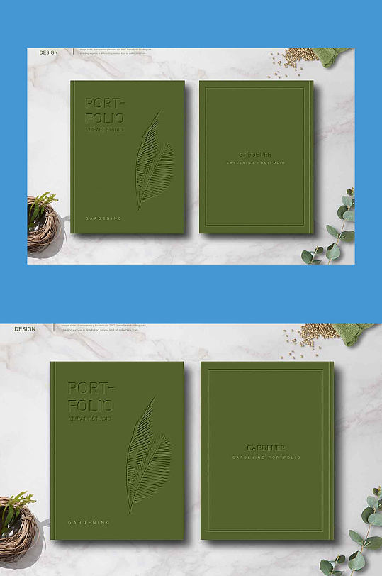 绿色封面笔记本样机-众图网