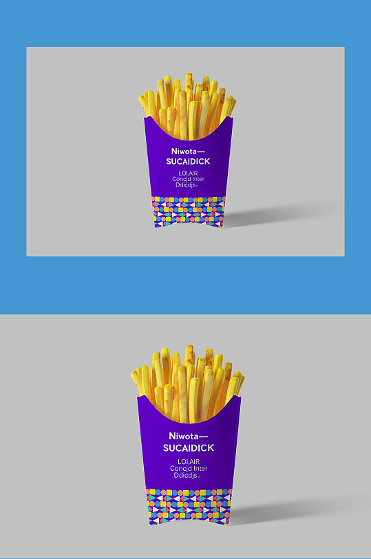 高端品牌薯条包装样机宣传