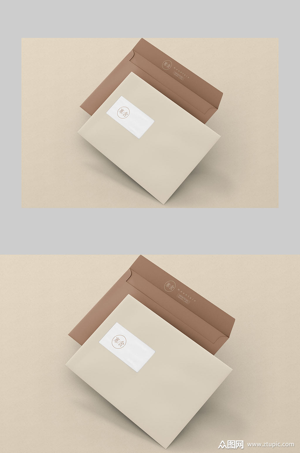 民宿客栈酒店寒舍信封展示样机模板下载-编号1847262-众图网