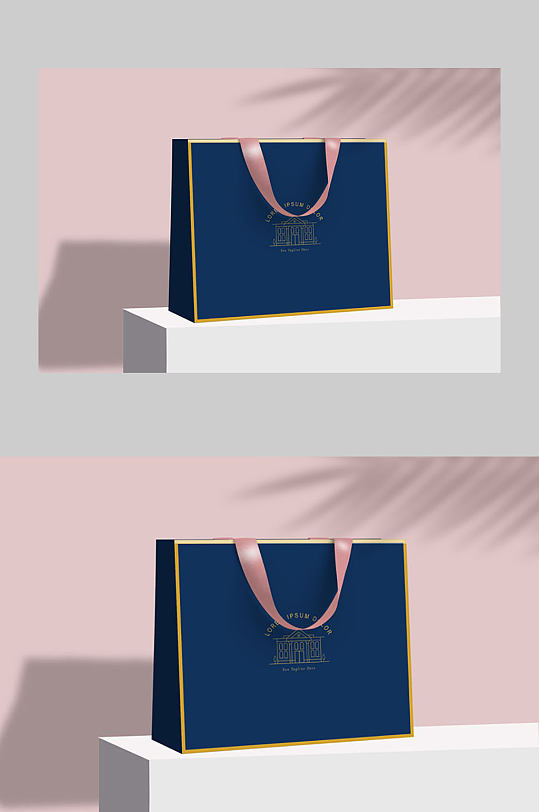蓝金手提袋展示样机