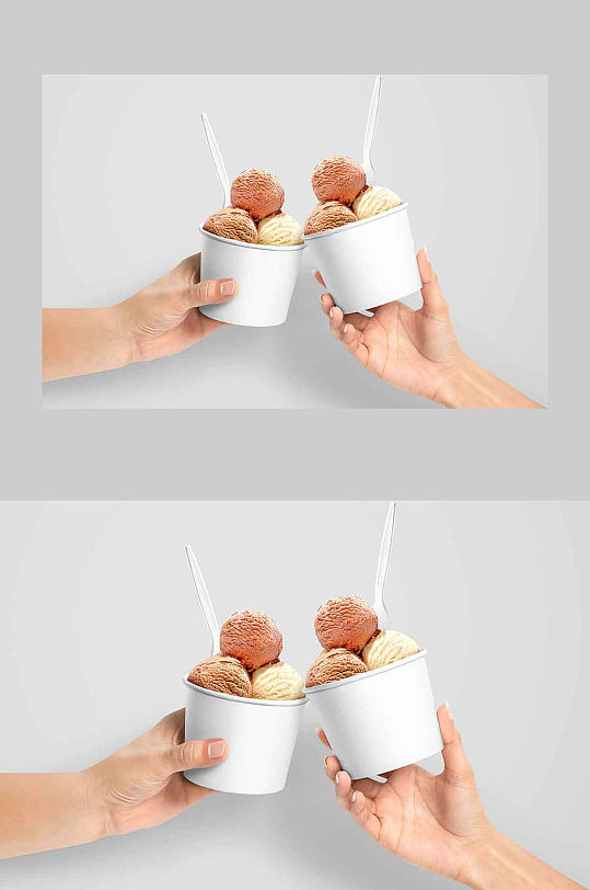 甜筒冰淇淋包装盒样机