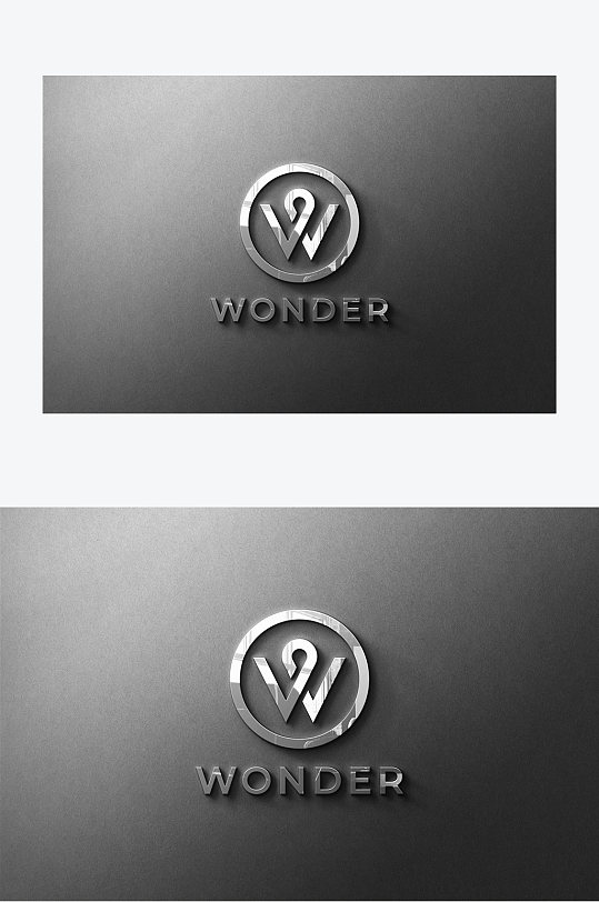 金属LOGO展示样机-众图网