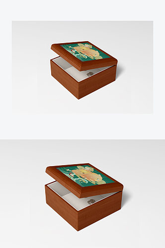 木盒侧视图展示宣传样机