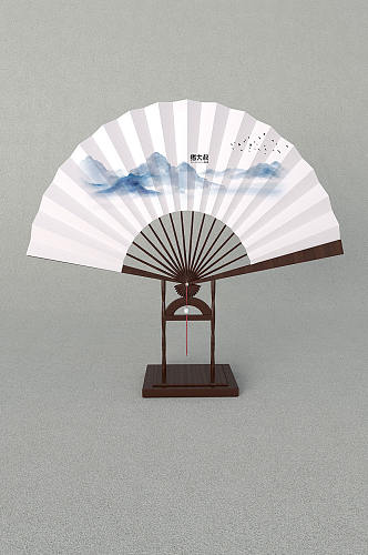 中式折纸扇宣传样机