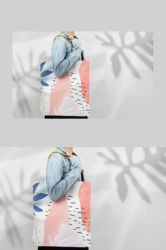 粉白单肩手提袋样机-众图网