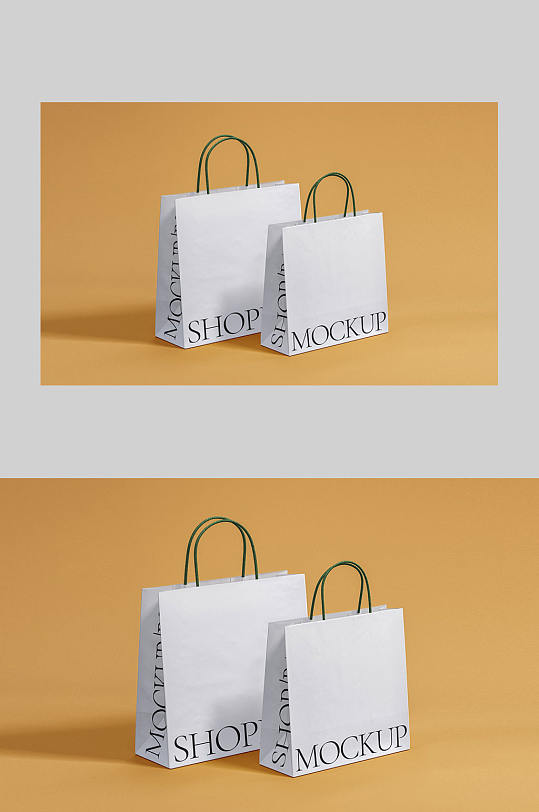 简约购物袋手提袋样机-众图网