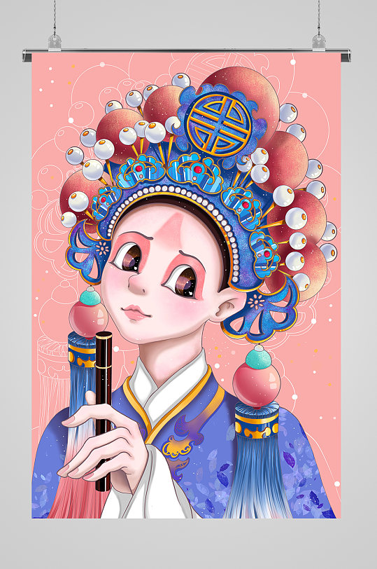 手绘戏曲海报图片-手绘戏曲海报设计素材-手绘戏曲海报模板下载