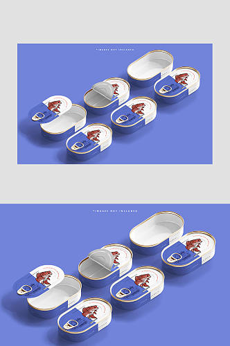 香酥鱼罐头设计展示宣传样机