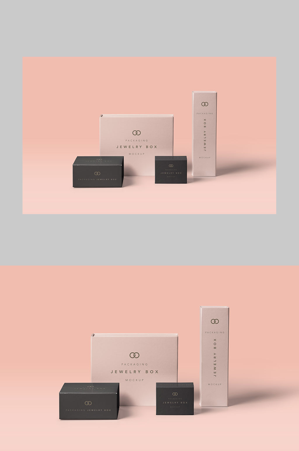 黑白粉包装盒四联样机素材