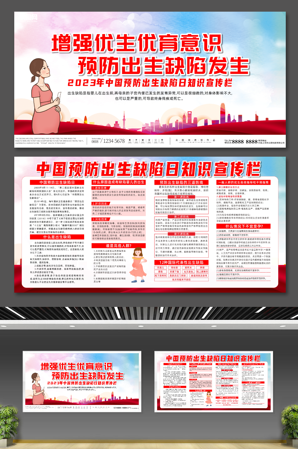 中国预防出生缺陷日知识宣传展板素材