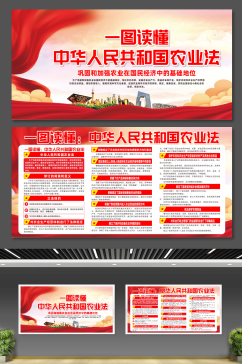 大气中华人民共和国农业法党建宣传展板