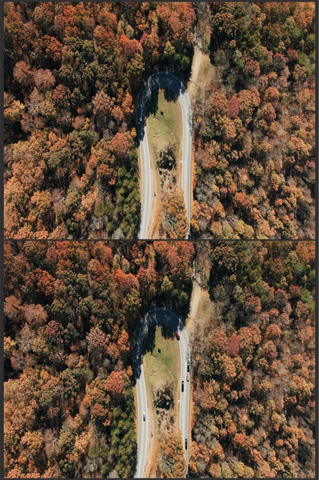 高清航拍航拍森林公路素材
